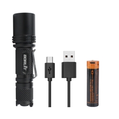 Boruit Super Bright Roating Focus USB Rechargeable CREE L2 LED Flashlight