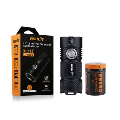 Boruit BC15 Most Powerful 3000 Lumen 4 LEDs Flash Light Portable Mini USB Rechargeable Flashlight