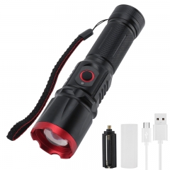 Super bright high power long range torchlight zoom hand light usb rechargeable tactical led flashlights & torches
