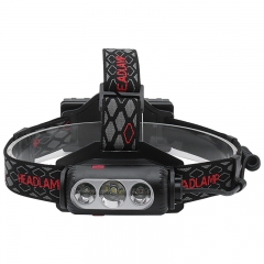360 Degree Rotating Strong Light Headlamp with Red Green White Emitting Color Light